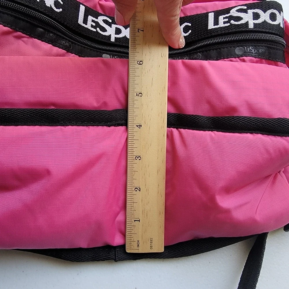 LeSportsac Backpack Pink Spell Out Logo Webbing Lightweight Nylon Bag